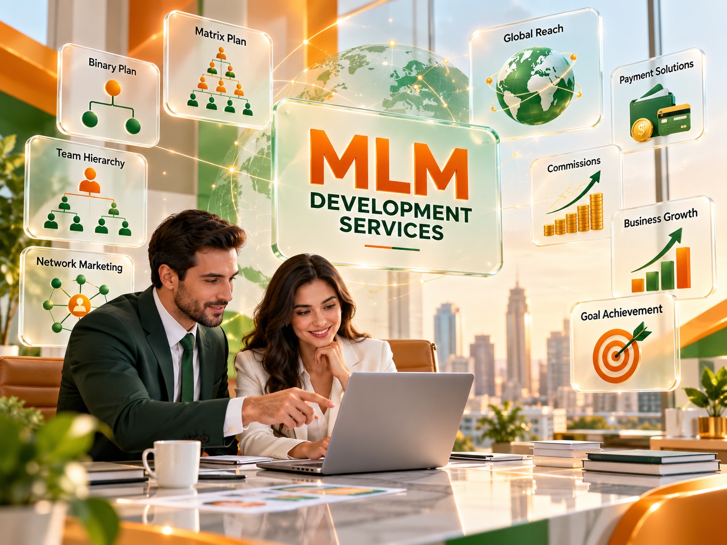 MLM compensation plan network and placement illustration
